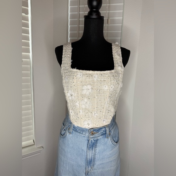Altar'd State Tops - Altar'd State Cream Textured Top